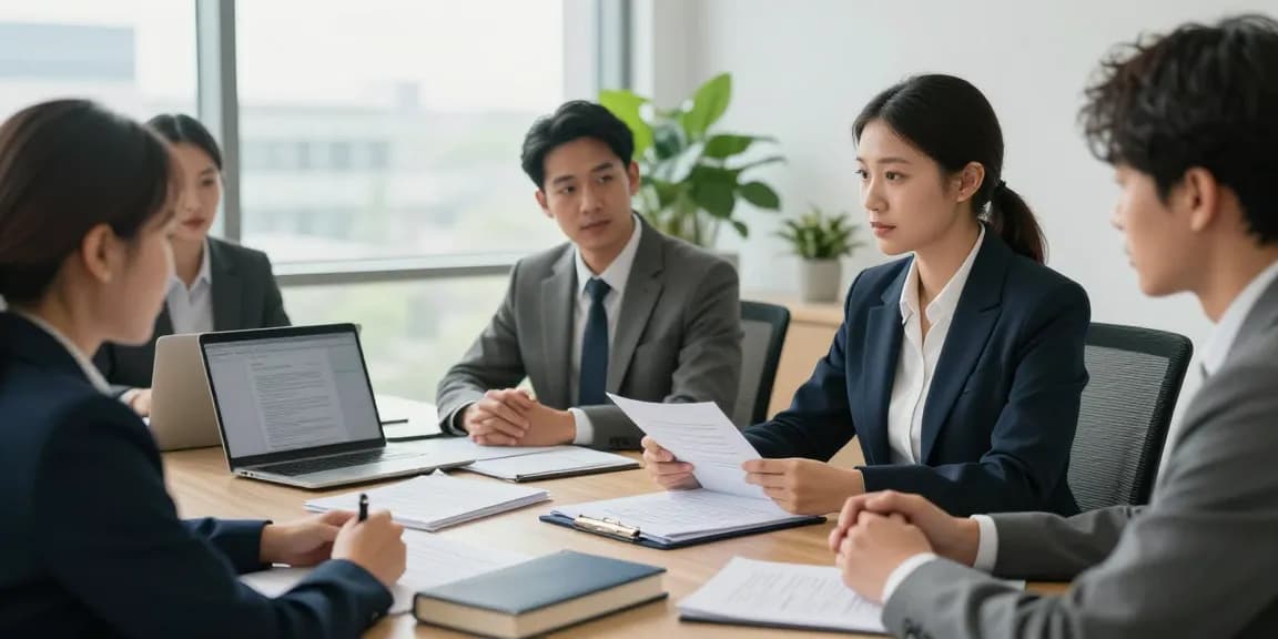 Lawyers collaborating with client about criminal case strategies at J.K. Chaudhary & Associates
