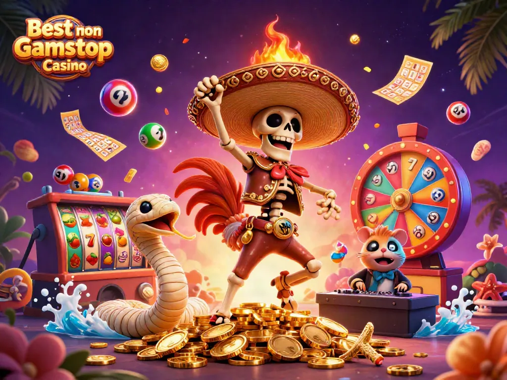Experience excitement at the Best non Gamstop Casino with lively gaming elements and vibrant characters.