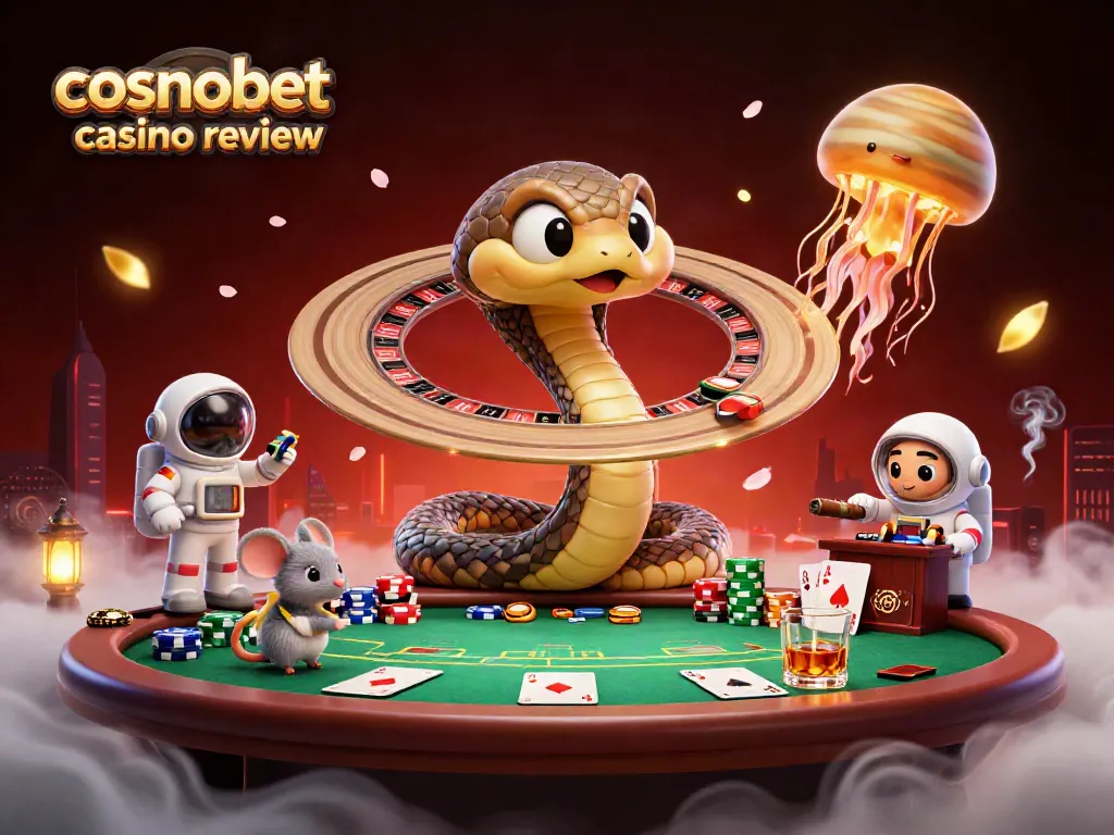 Experience thrilling gameplay in our Cosmobet casino review with unique betting visuals and colorful characters.