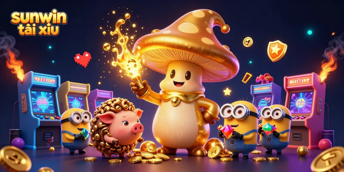 Experience thrilling sunwin tài xỉu gameplay with magical creatures and vibrant casino elements in dynamic action.