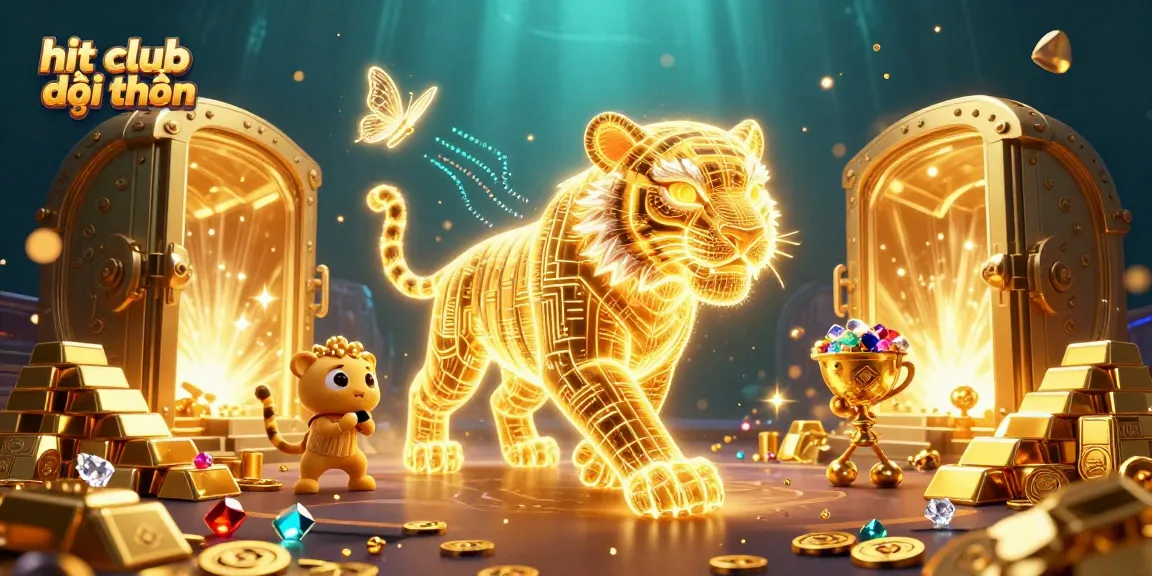 Experience the thrill of winning at hit club đổi thưởng with golden treasures and vibrant casino elements.