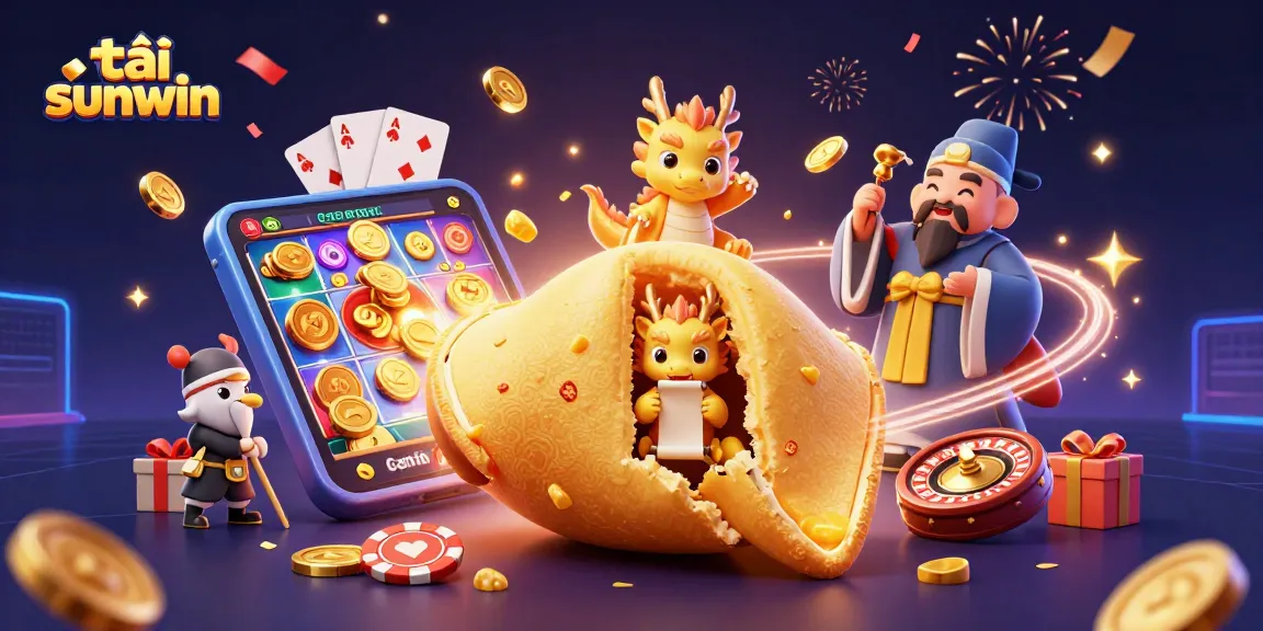 Experience the thrill with tải sunwin in this vibrant illustration of an online casino world.